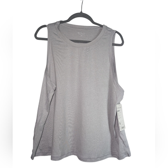 Athleta Light Gray Muscle Tee - Picture 1 of 4